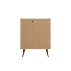 45.5" Mid-Century Modern 4-Shelf Accent Cabinet – MDF, Divided Storage