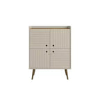 45.5 Bogart Mid-Century Modern 4 Shelf Accent Cabinet - Manhattan Comfort
