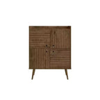 45.5" Mid-Century Modern 4-Shelf Accent Cabinet – MDF, Divided Storage