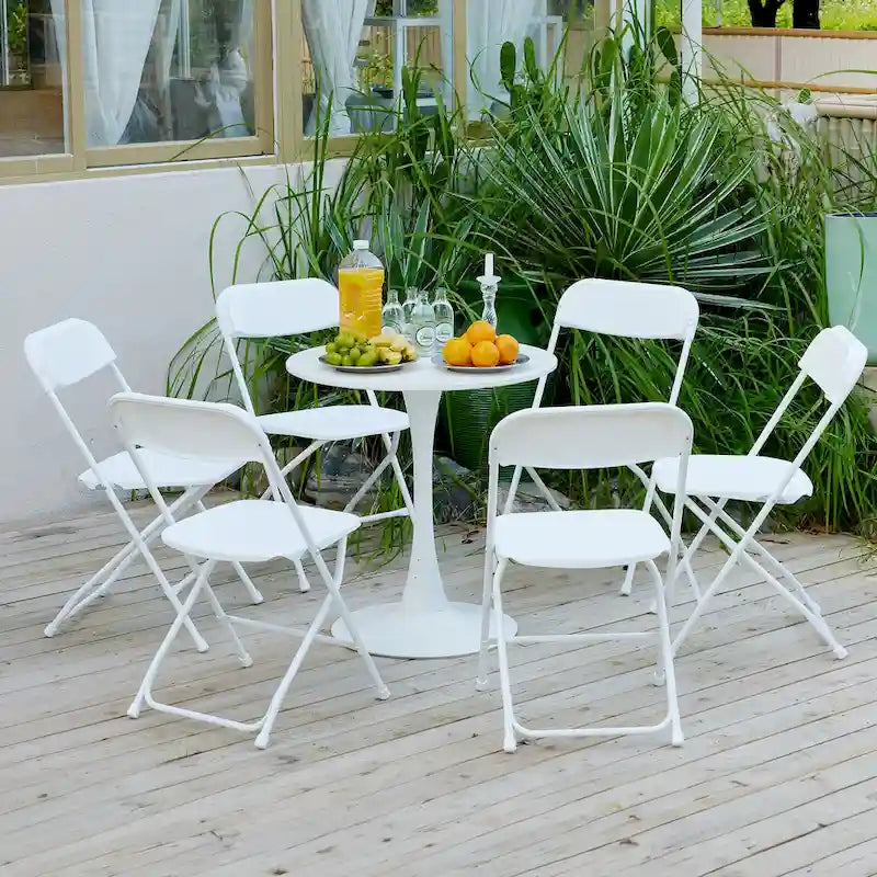 Sedia pieghevole in plastica da 10 pezzi capacità 158 kg per eventi, ufficio, matrimoni, feste, picnic, cucina, sala da pranzo