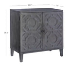 Solid Wood 2 Doors and 2 Shelves Accent Cabinet