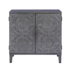 Solid Wood 2 Doors and 2 Shelves Accent Cabinet