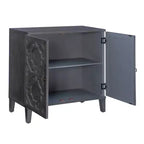 Solid Wood 2 Doors and 2 Shelves Accent Cabinet