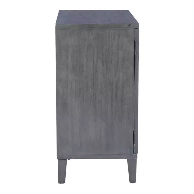 Solid Wood 2 Doors and 2 Shelves Accent Cabinet