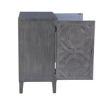 Solid Wood 2 Doors and 2 Shelves Accent Cabinet