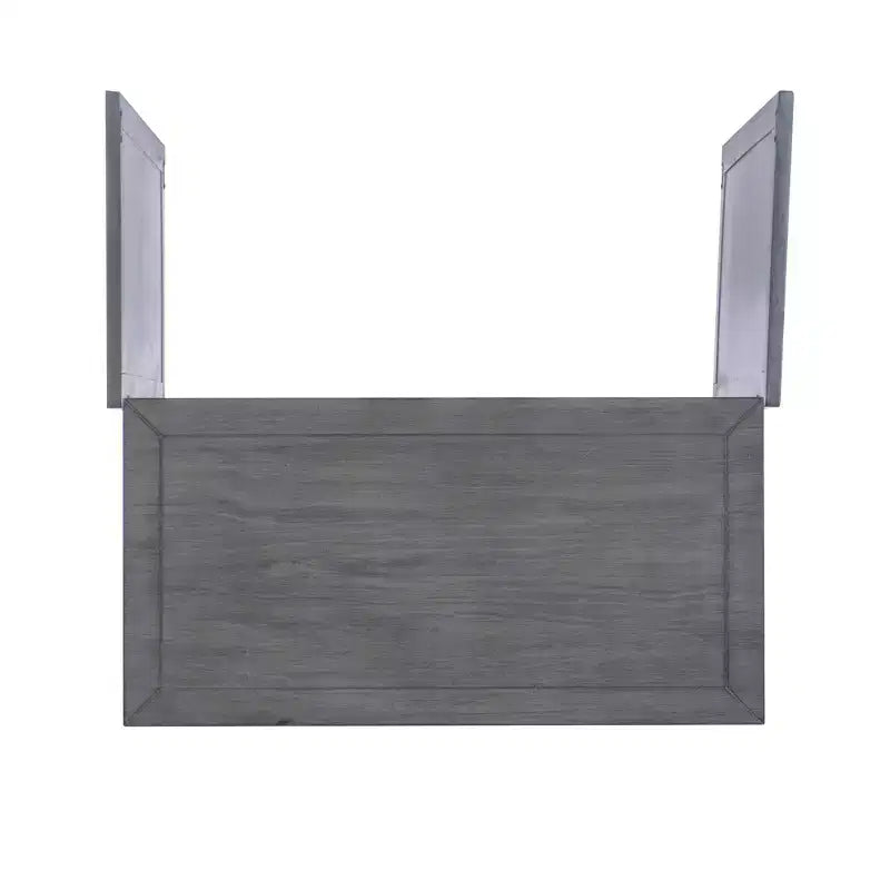 Solid Wood 2 Doors and 2 Shelves Accent Cabinet