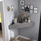 HOMES: Inside + Out  Mid-Century Modern 3 Shelf Corner Floating Console TV Stand for TVs up to 50"