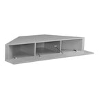 HOMES: Inside + Out  Mid-Century Modern 3 Shelf Corner Floating Console TV Stand for TVs up to 50"