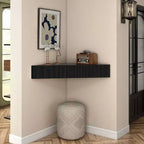 HOMES: Inside + Out  Mid-Century Modern 3 Shelf Corner Floating Console TV Stand for TVs up to 50"