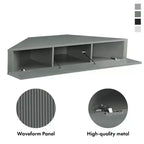 HOMES: Inside + Out  Mid-Century Modern 3 Shelf Corner Floating Console TV Stand for TVs up to 50"