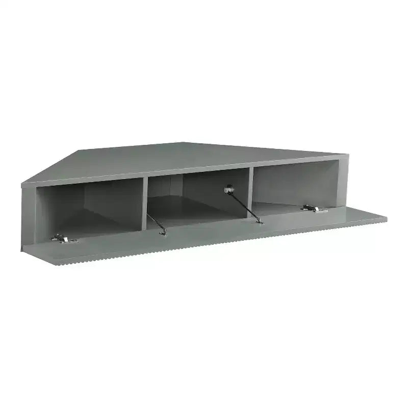 HOMES: Inside + Out  Mid-Century Modern 3 Shelf Corner Floating Console TV Stand for TVs up to 50"