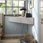 HOMES: Inside + Out  Mid-Century Modern 3 Shelf Corner Floating Console TV Stand for TVs up to 50"