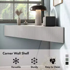 HOMES: Inside + Out  Mid-Century Modern 3 Shelf Corner Floating Console TV Stand for TVs up to 50"