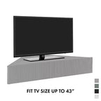 HOMES: Inside + Out  Mid-Century Modern 3 Shelf Corner Floating Console TV Stand for TVs up to 50"