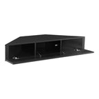 HOMES: Inside + Out  Mid-Century Modern 3 Shelf Corner Floating Console TV Stand for TVs up to 50"