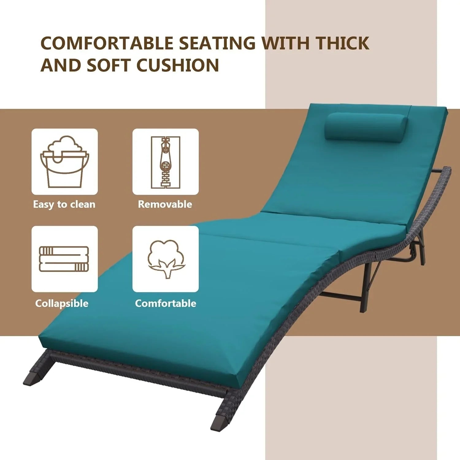 Set di 3 Chaise Lounge da Esterno Kullavik