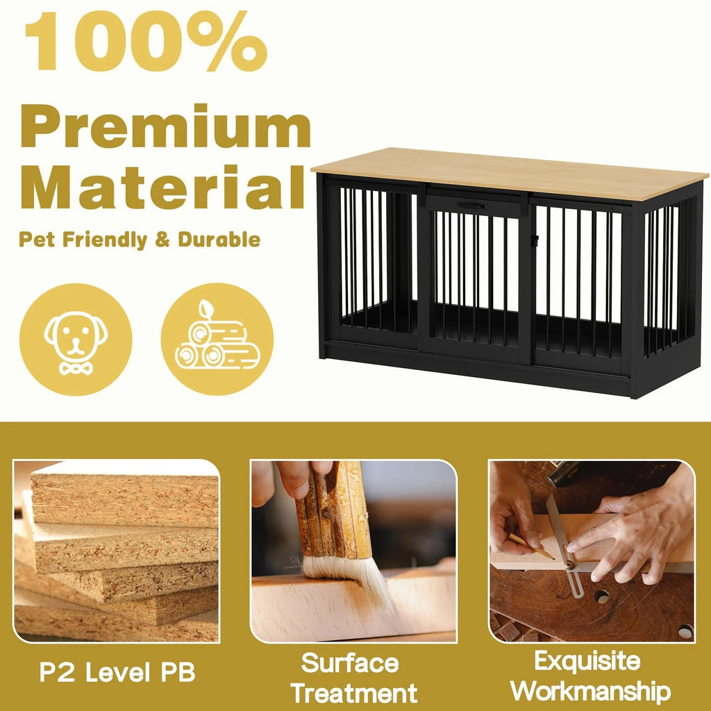 Cucce per animali con rinforzo in tubi di ferro Elegante e robusta gabbia per cani