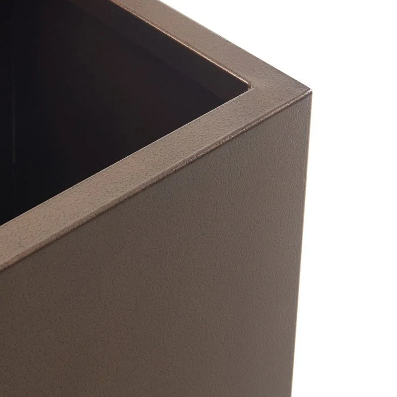 Vaso/fioriera metallica pesante per piante da esterno, fioriera in metallo lunga e alta 38Lx10Px30A pollici - 38x30x10