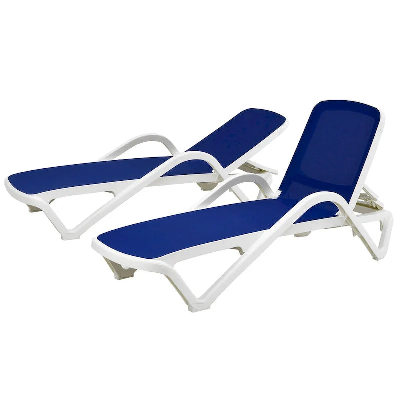 Coppia di chaise longue a fionda per tutte le stagioni Plymouth Collection - 195,58 cm