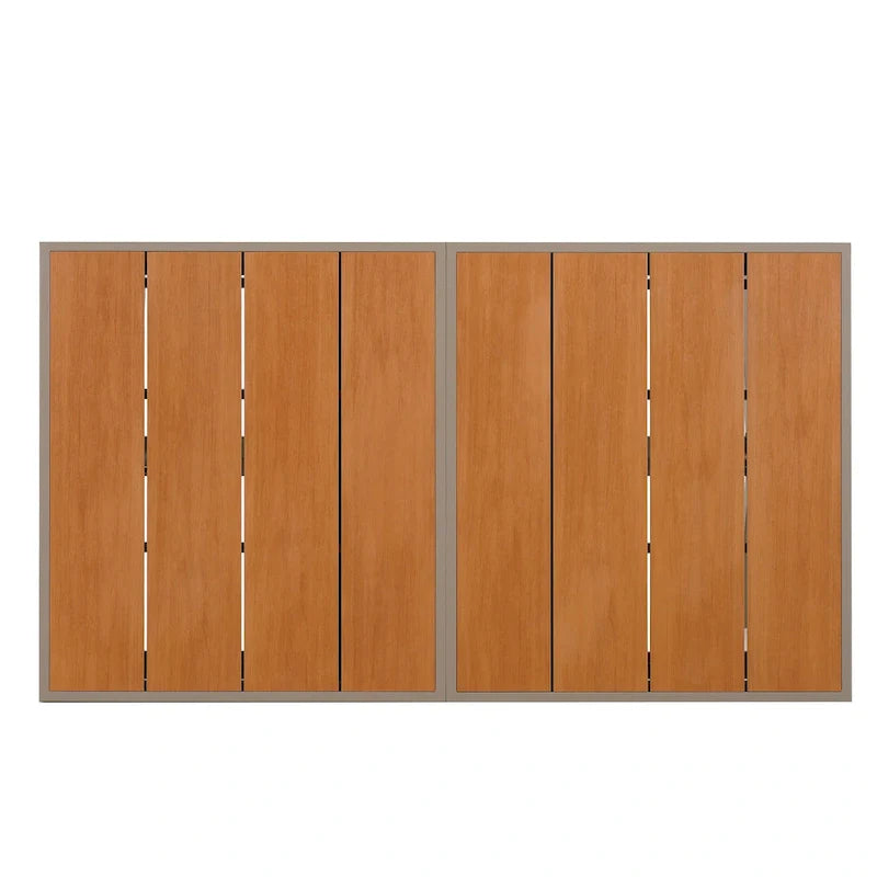 Set da pranzo da esterno allungabile a 7 pezzi con tavolo allungabile e 6 sedie con braccioli