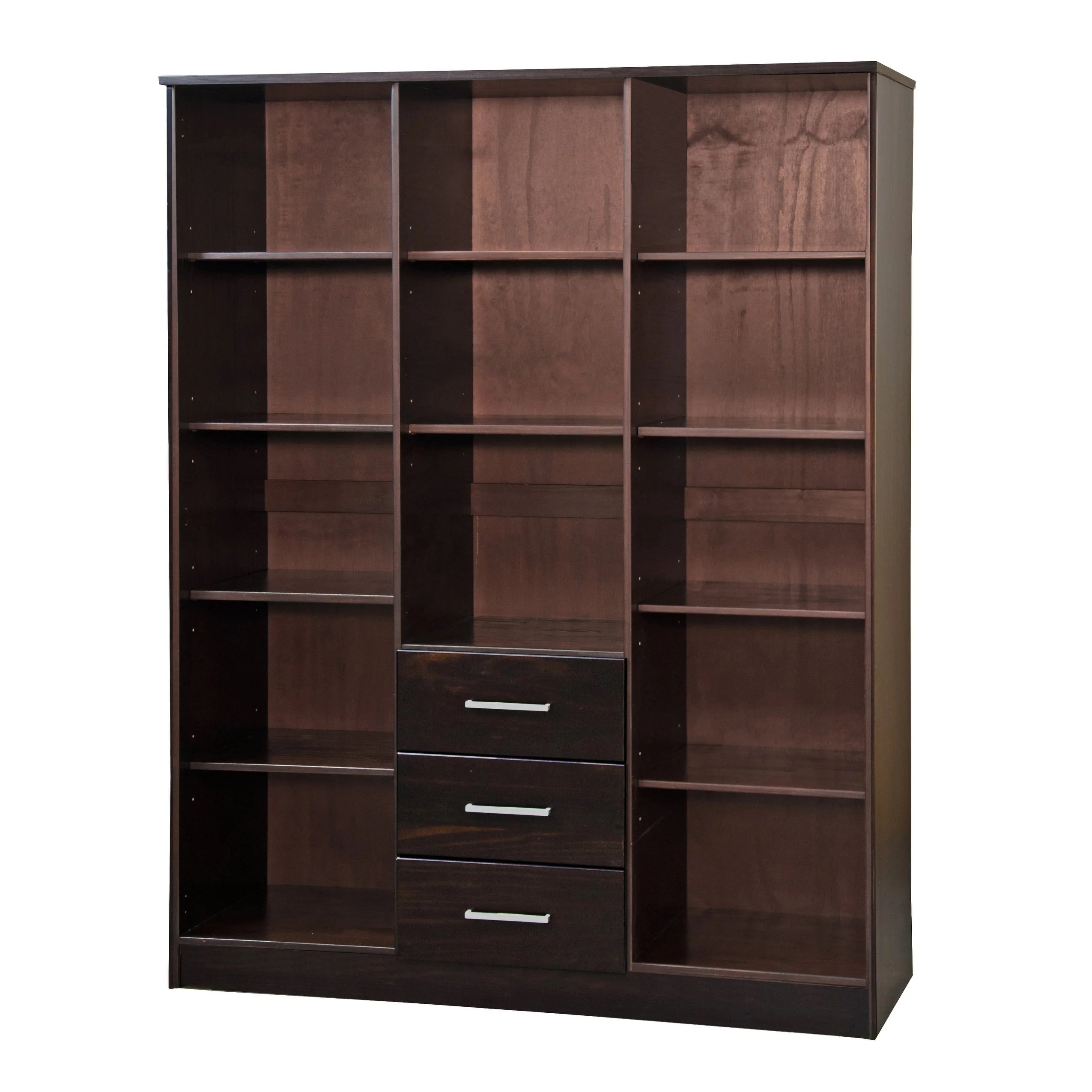 Palace Imports Armadio a 3 ante Cosmo 100% legno massello con ante in legno massello o a specchio