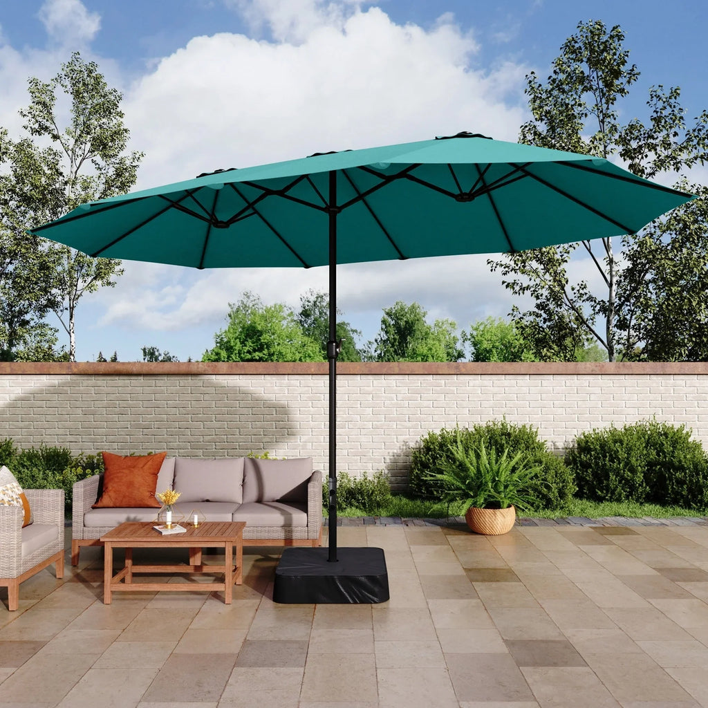 MAISON ARTS Ombrellone Doppio da 4,5 m, Extra Large, per Patio, con Base Inclusa