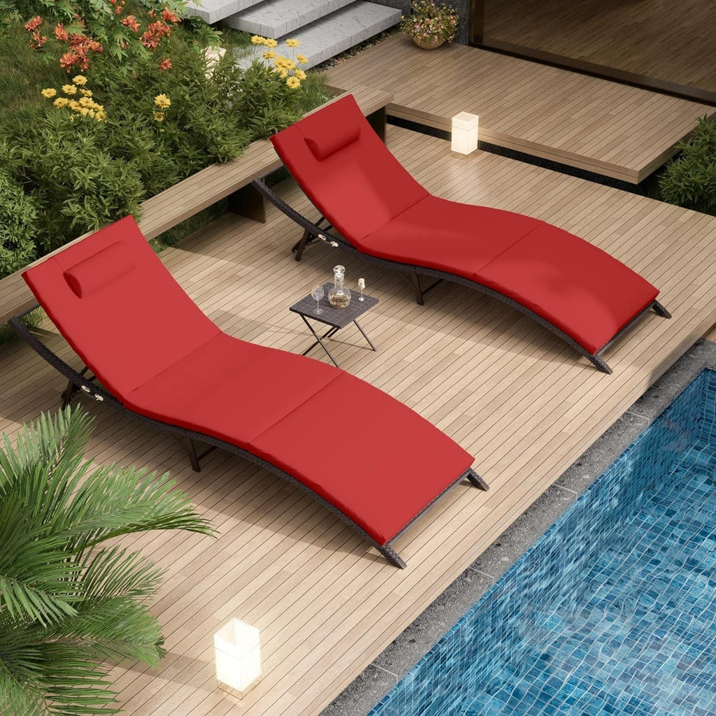 Set di 3 Chaise Lounge da Esterno Kullavik