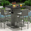 Moasis Set di Mobili da Esterno con Bar in Vimini 5 Pezzi - 5 PZ