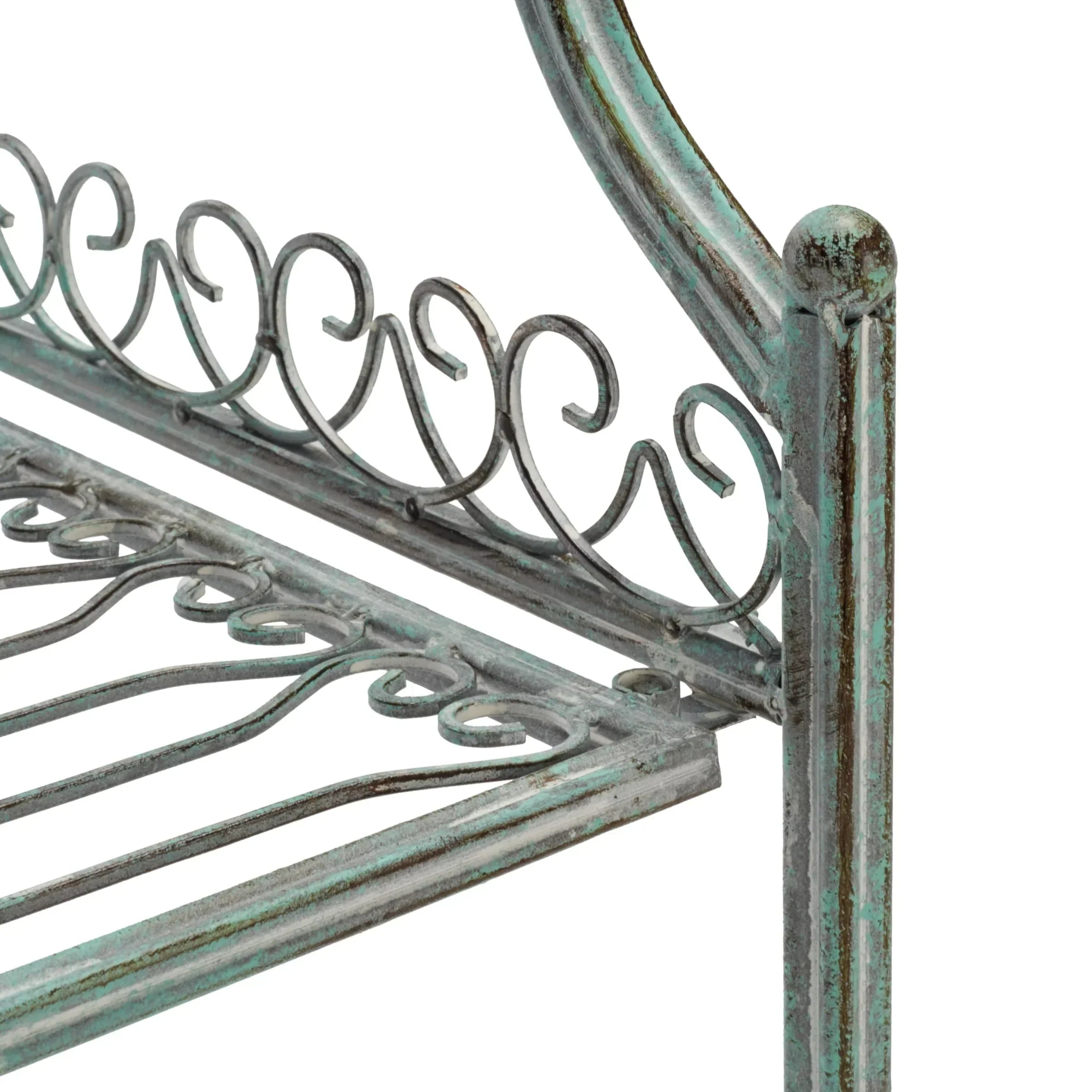 SAFAVIEH Bryn Scaffale da panettiere da esterno a 4 ripiani in ferro battuto vittoriano - 25 pollici L x 15 pollici P x 63 pollici H - 25 L x 15 P x 63 H
