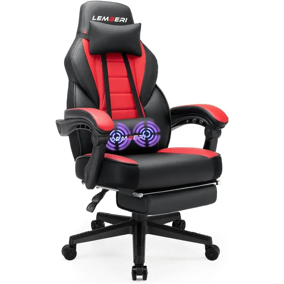 Sedia da gaming BOSSIN Racing Style, sedia da gamer per persone robuste fino a 136 kg, sedia da computer con schienale alto