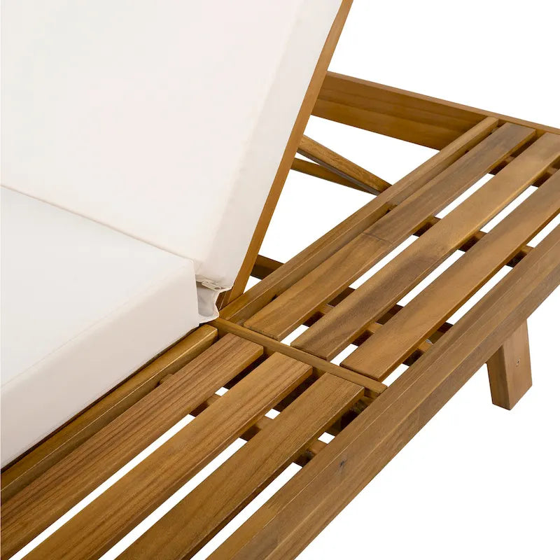 Christopher Knight Home - Michael, set di 2 chaise longue da esterno in acacia