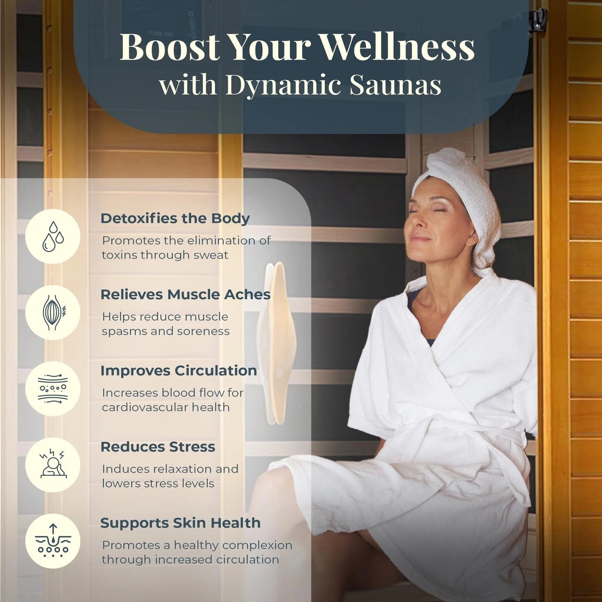 Sauna Infrarossi Lontani a Basso EMF per 2 Persone Andora Dynamic Saunas, Legno di Cicuta Canadese