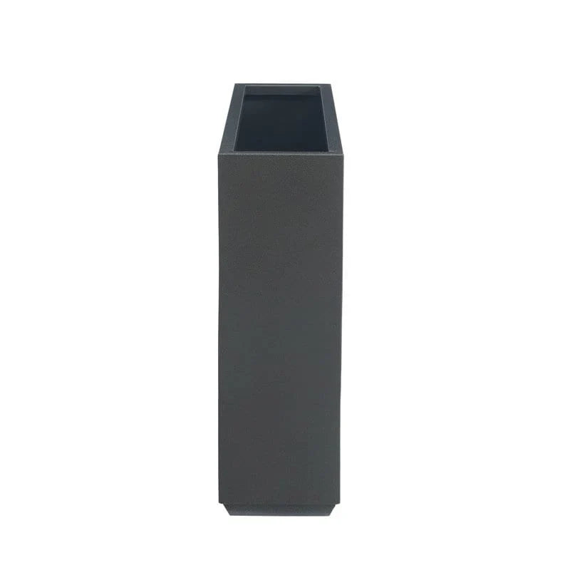 Vaso/fioriera metallica pesante per piante da esterno, fioriera in metallo lunga e alta 38Lx10Px30A pollici - 38x30x10
