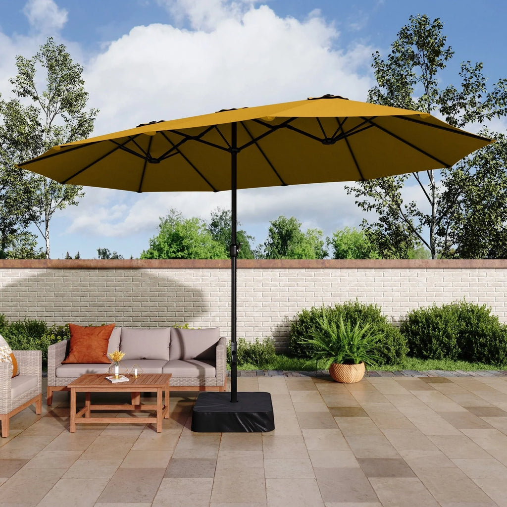 MAISON ARTS Ombrellone Doppio da 4,5 m, Extra Large, per Patio, con Base Inclusa