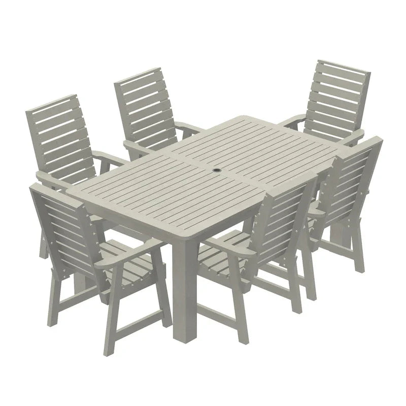 HIGHWOOD PROFESSIONAL Set da pranzo da esterno 7 pezzi 42x72