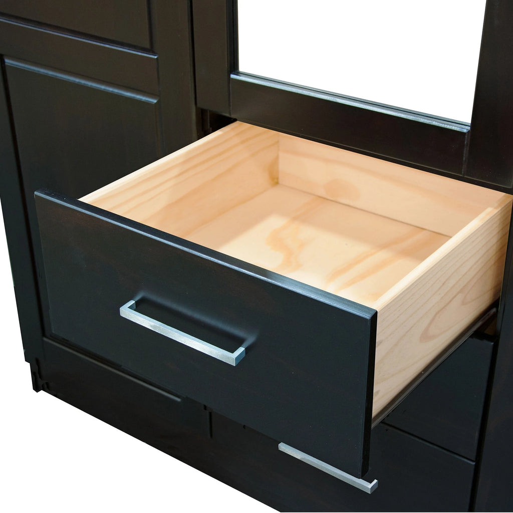 Palace Imports Armadio a 3 ante Cosmo 100% legno massello con ante in legno massello o a specchio