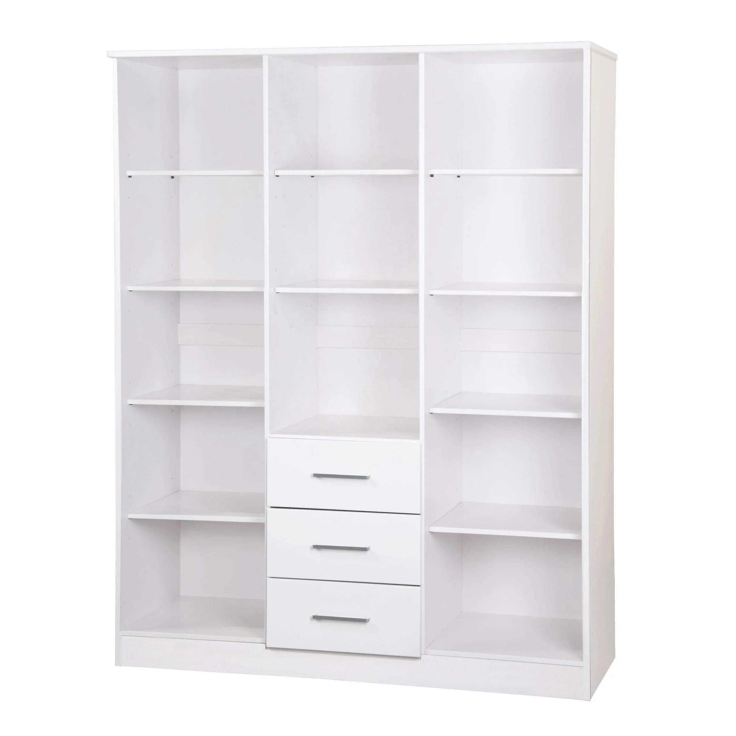 Palace Imports Armadio a 3 ante Cosmo 100% legno massello con ante in legno massello o a specchio