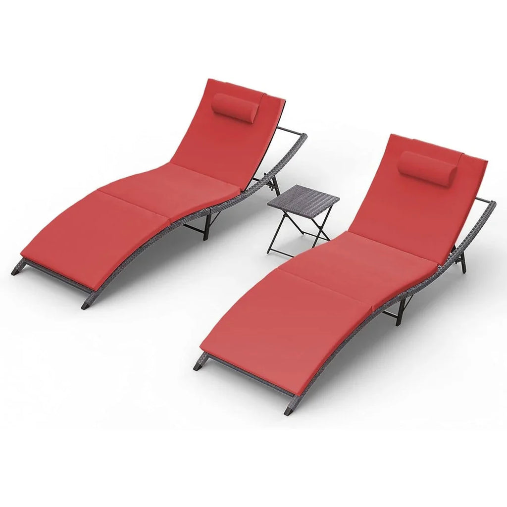 Set di 3 Chaise Lounge da Esterno Kullavik